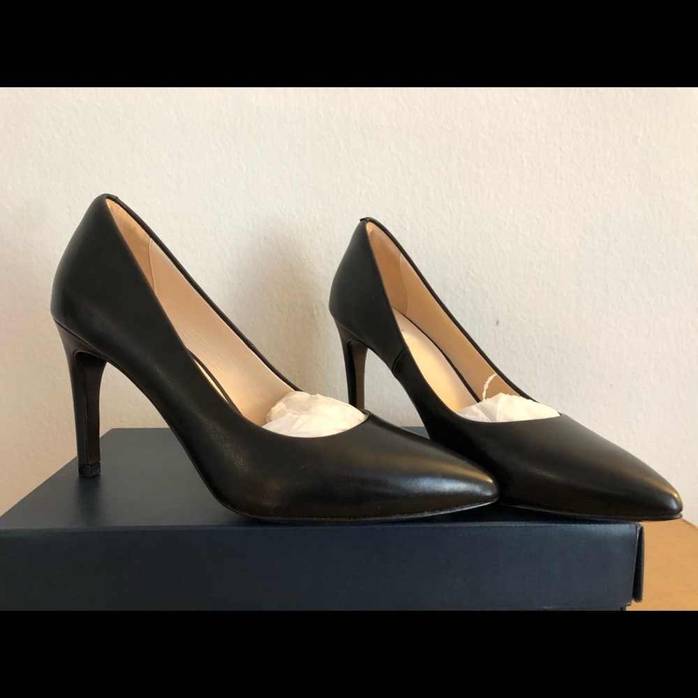 Cole Haan Eliza Grand Pump 85mm Black Leather Size 6.5